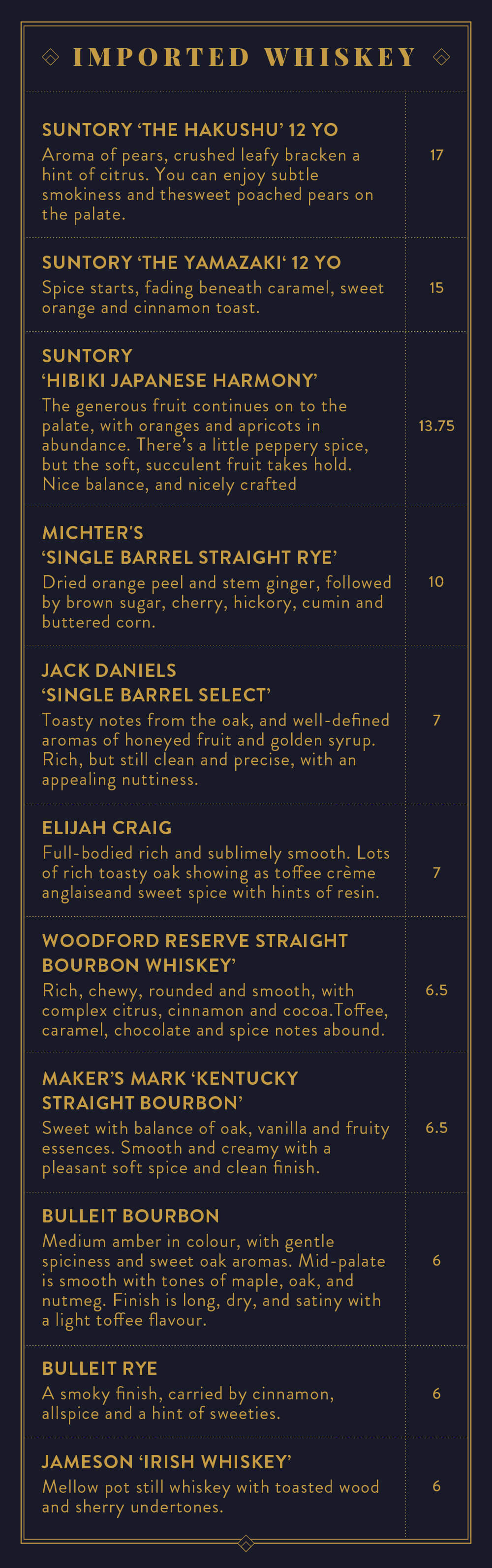 Imported Whiskey